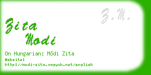 zita modi business card