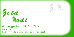 zita modi business card